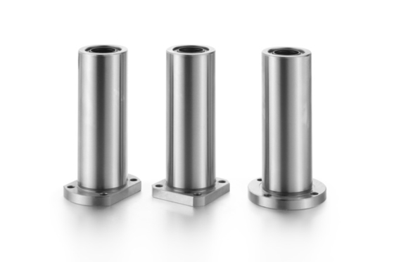 Υψηλής ακρίβειας LMWF6LUU Flange Linear Bearing GCR15 / PA66 υλικό